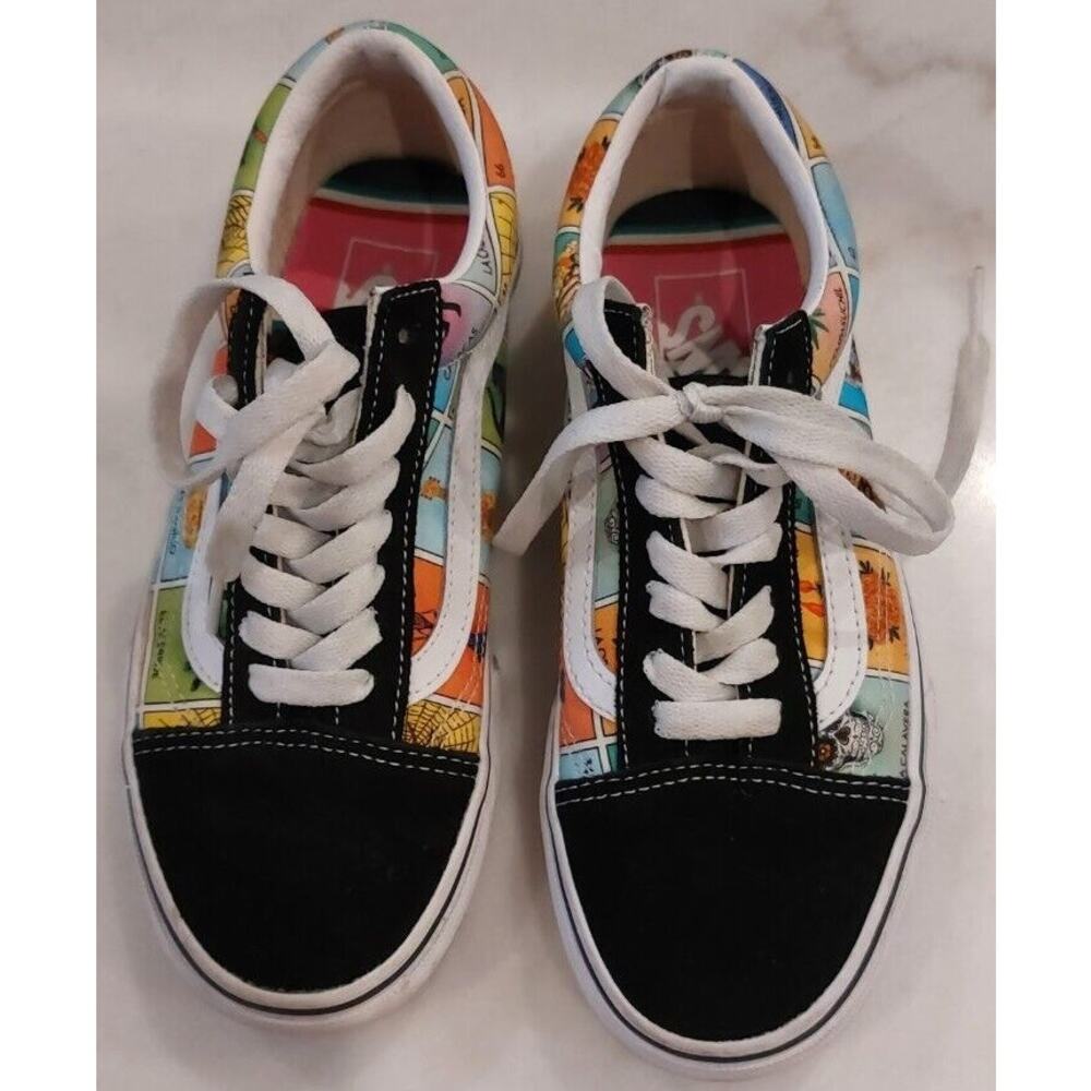Vans "Loteria Old Skool" Sneakers (Multi/True White) Skate Women Sz 6 / Mens 4.5 - Picture 4 of 8